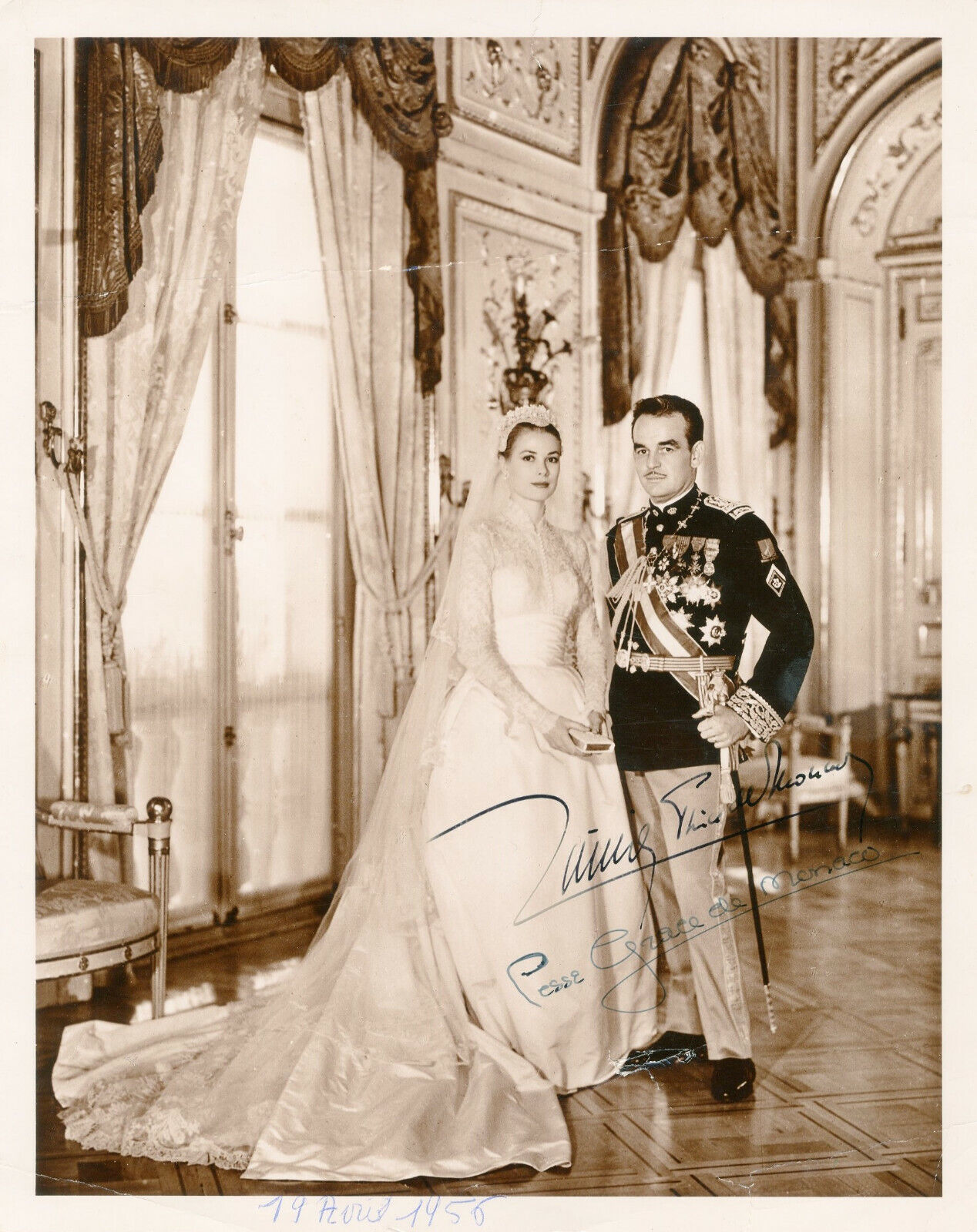 GRACE KELLY & PRINCE RAINIER Signed Photo Poster paintinggraph - Actress / Monaco Royal Preprint