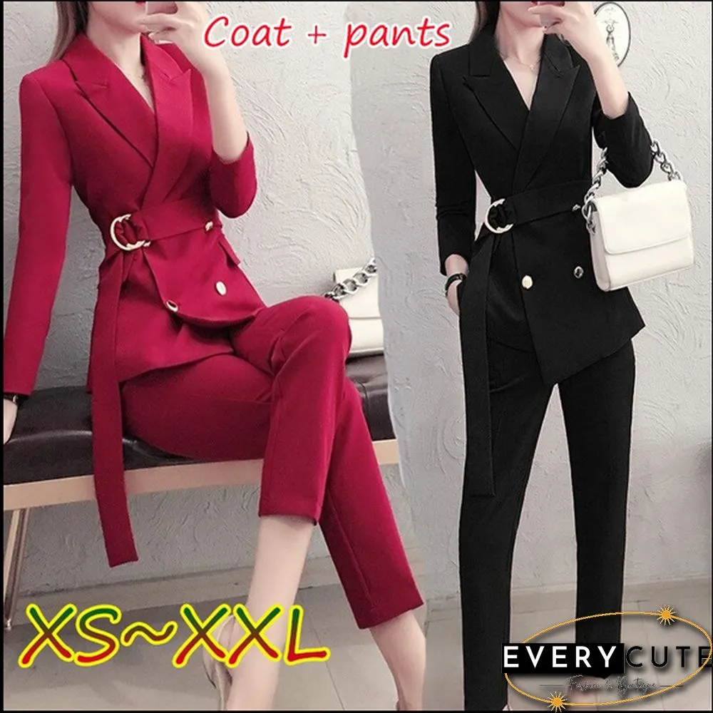 New Korean Piece Sets Women Outfits Sweatsuits Woman Clothes Tweed Set Solid Color Plus