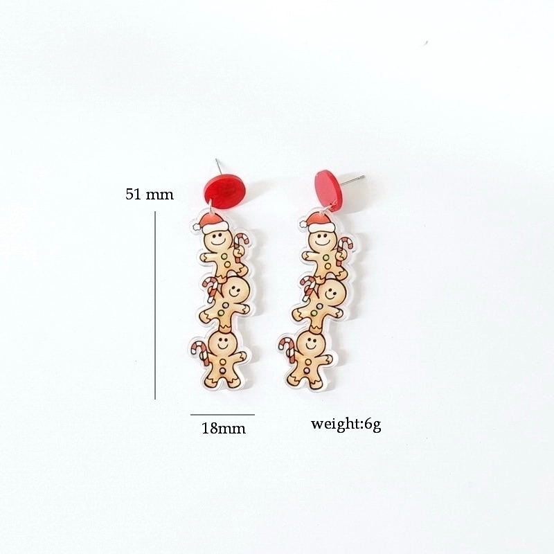 Minimalist Cartoon Letter Arylic Stoving Varnish Women’s Drop Earrings 1 Pair