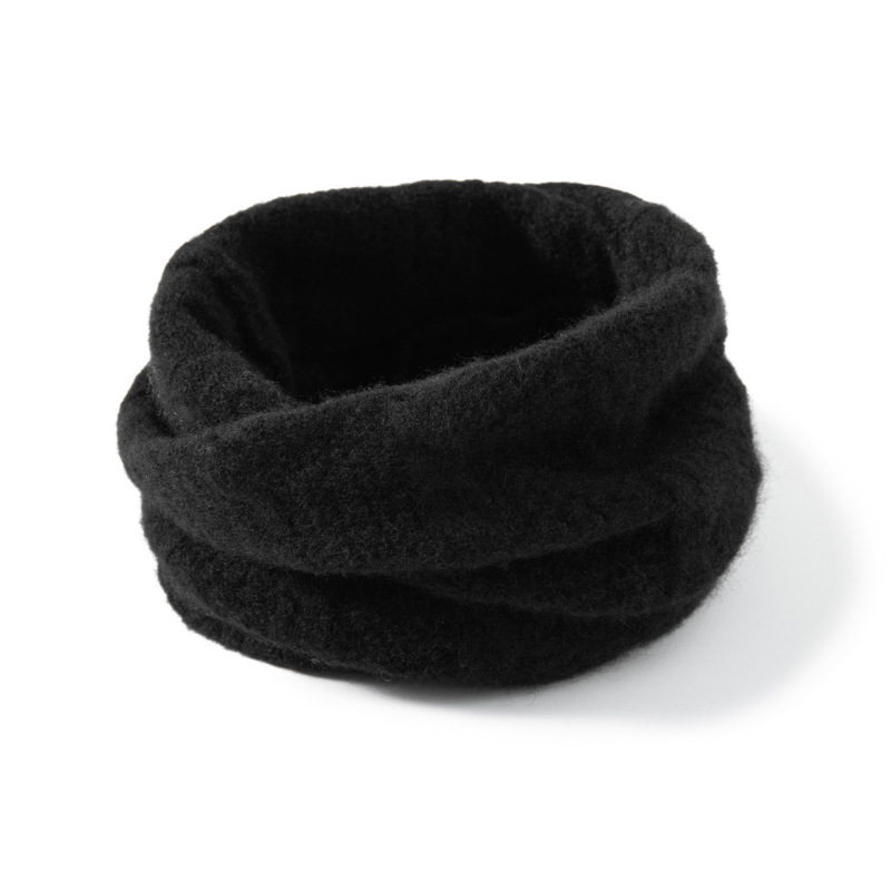 100% Cashmere Plain Ribbed Collar Scarf  REAL SILK LIFE