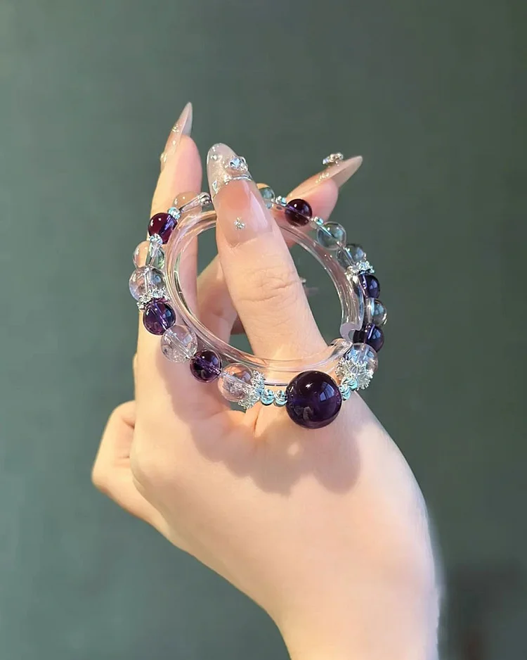Natural Amethyst Bracelet | Relieve Anxiety · Enhance Intuition · Attract Positive Energy