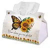 Monarch Butterfly DIY PULeather Diamond Painting Tissue Box for Adults Beginners Large Size Diamond Art Paper Storage Holder for Living Room Bedroom Bathroom Table Decor