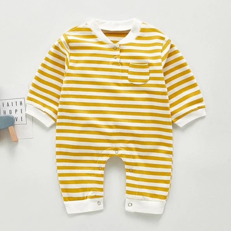 New Newborn Boys Girls Corduroy Jumpsuits Clothes Spring Autumn Baby Boys Girls Rompers Long Sleeve Children Rompers 0-3Yrs