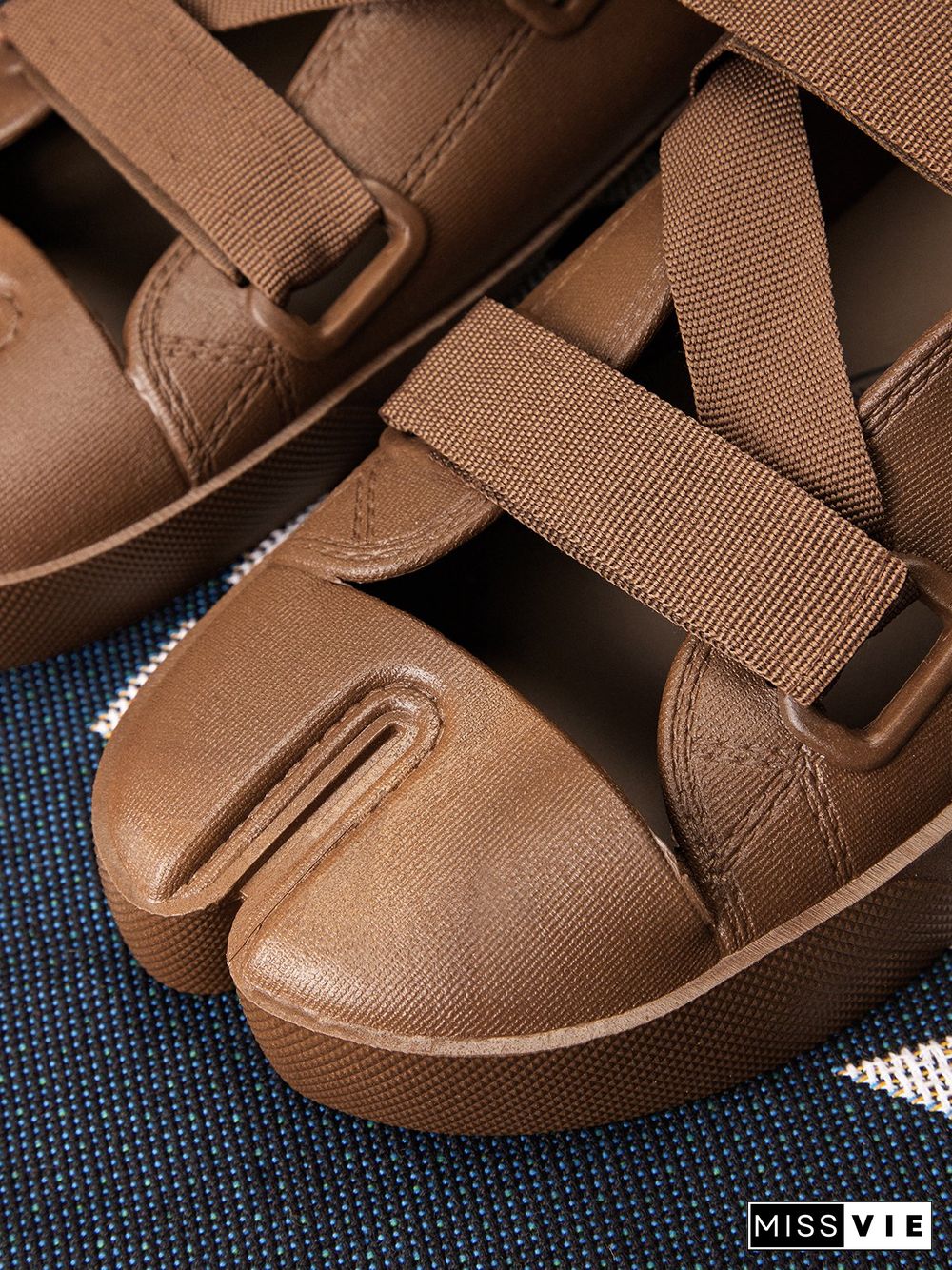 Casual Plain Split Toe Sandals