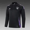 Joyfball 2024/2025 Germany Half-Pull Training Suit Black Football Shirt 1:1 Thai Quality
