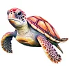 >SALE<Full Embroidery Eco-cotton Thread 14CT Printed Sea Turtle Cross Stitch 40x40cm