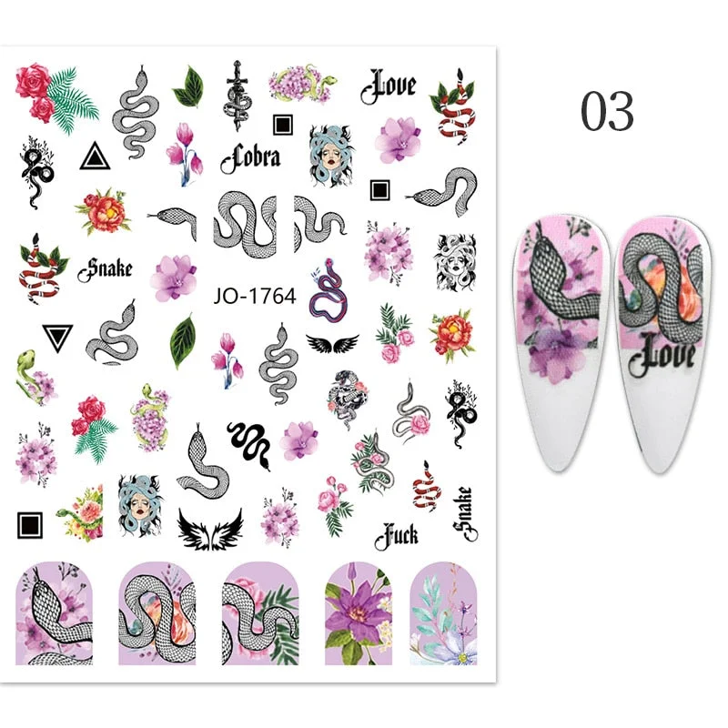 1PC Lemon Banana Nail Water Decals Watermelon Avocado Fruit Flower Leaf Water Transfer Sliders Nail Stickers For Nails Manicures-Nail Inspo