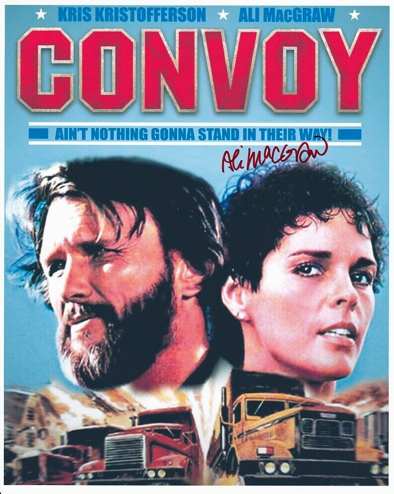 ALI MacGRAW hand-signed CONVOY 8x10 lifetime coa KRIS KRISTOFFERSON MINI-POSTER