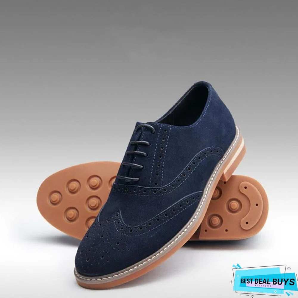 Men's Business Classic Suede Brogue Shoes