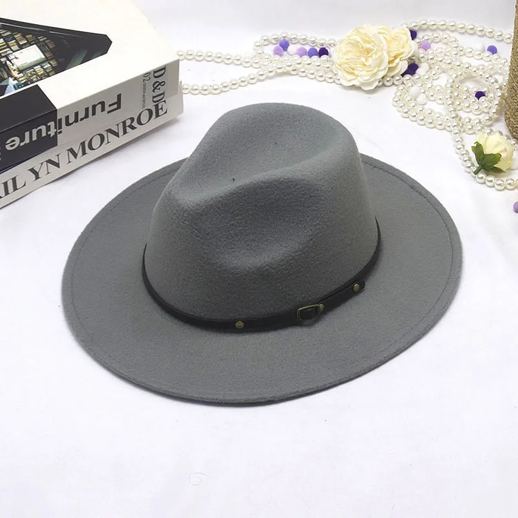 Flat brim wide brim hat for men and women