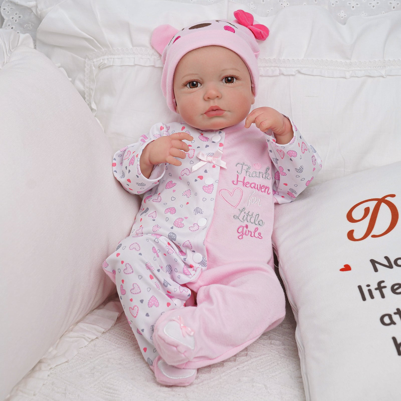 Reborn Baby Dolls 20'' Infant Baby Girl Doll Awake Carina - Reborn Doll ...