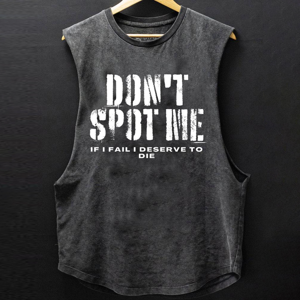 DON'T SPOT ME SCOOP BOTTOM COTTON TANK