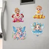 12PCS DIY Diamond Art Refrigerator Sticker Kits for Home Decor (Fairy)