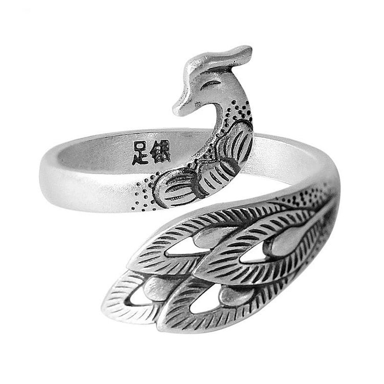 Balmora 990 Pure Silver Phoenix Ring