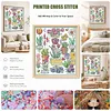 Flower Collection Cross Stitch Kit Stamped 14CT Cotton Still Life Pattern(JA033 33 x 38cm)