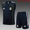 2025/2026 Real Madrid Pre-Match Training Cyan Vest+Shorts Football1:1 Thai Quality