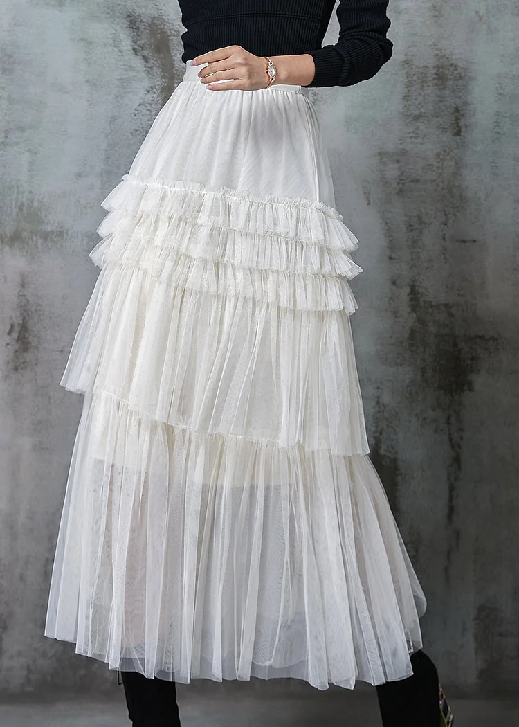 Organic Black tulle Tiered Summer Skirts