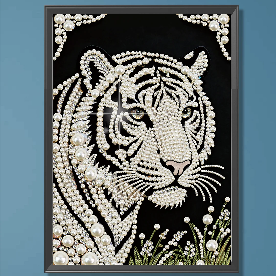 Tiger Special Shaped 5D DIY Partial Drill Diamond Painting Kit Home Art 30x40cm