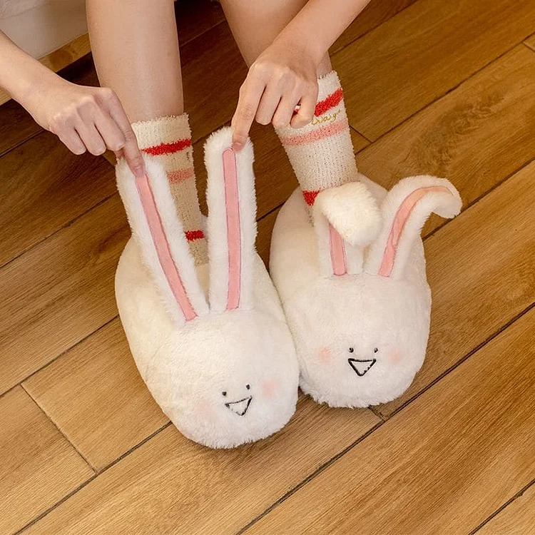 Long Ear Bunny Fluffy Slippers - Kimi