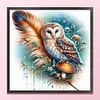 Owl-Partial 11CT Stamped Cross Stitch Bead Embroidery 36*36cm/14.17*14.17in tapestrymarket