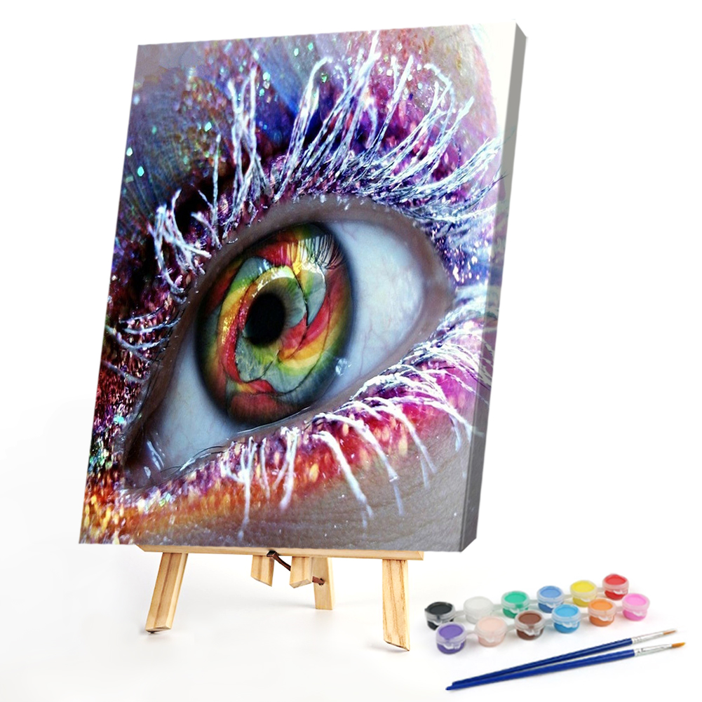 

40*50CM - Paint By Numbers - Multicolored Eye, 501 Original
