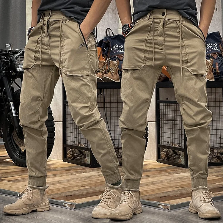 2023 SPRING MEN'S DISTRESSED SLIM FIT BIKER JEANS