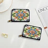 (US Local)Diamond Painting Card Holder Coin Purse Diamond Art Wallet for Women (Mandala)