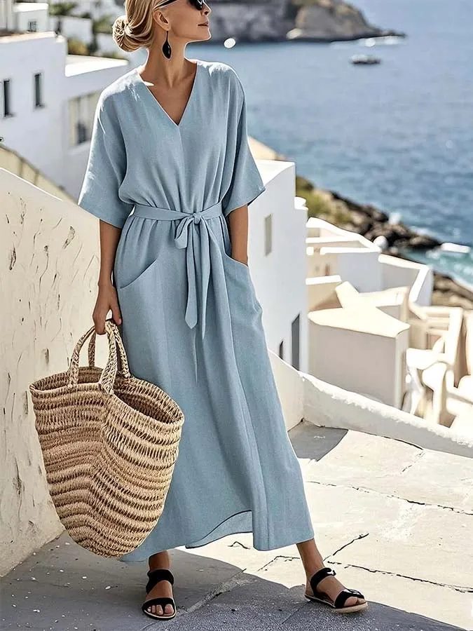 Women's Loose Solid Color Dress