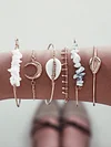 6-pieces Horn Gravel Shell Bracelet Accessories