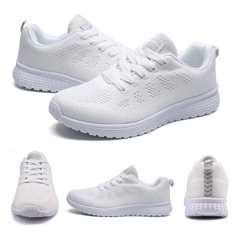 White Sport Shoes for Women New Women Breathable Sneakers Tennis Woman Shoes Outdoor Gym Large Size Sneaker Couple Running Shoes