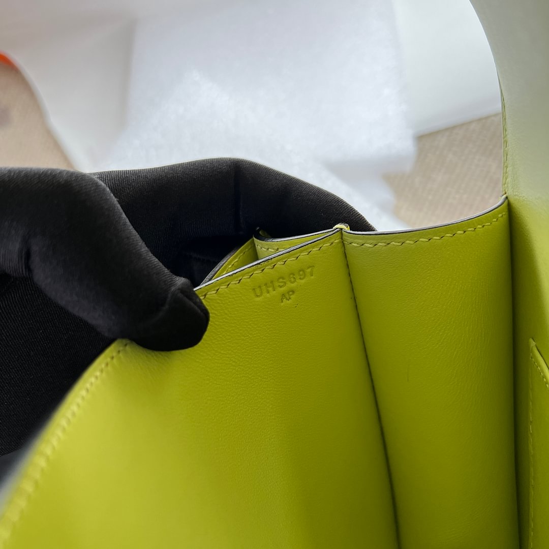 Constance 18CM Chevre goatskin 9RLime PHW