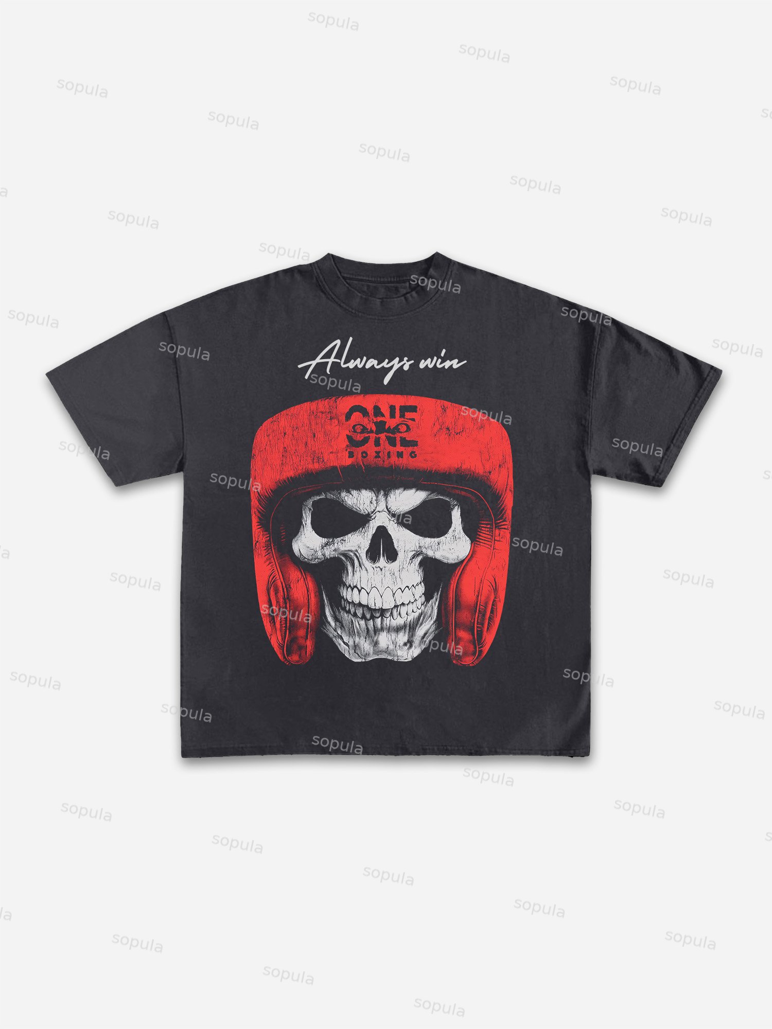 Big Head Skull Boxing Graphic Cotton T-shirt - Sopula｜Premium Graphic Tees & Graphic Clothing