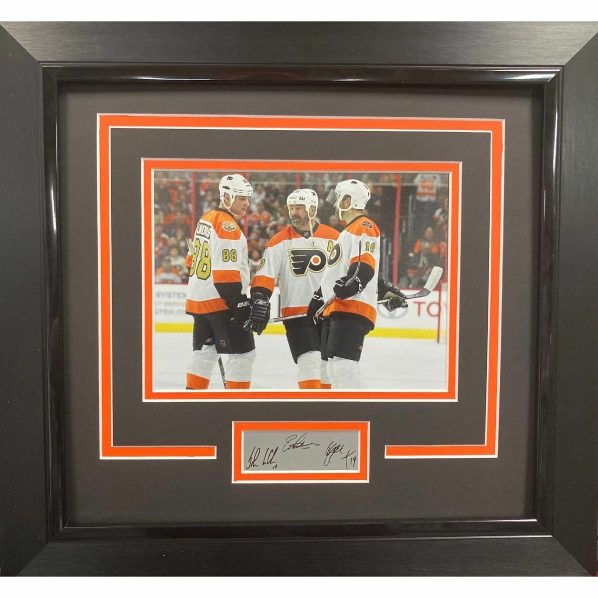 Framed Legion of Doom Facsimile Laser Engraved Autos Philadelphia Flyers Photo Poster painting