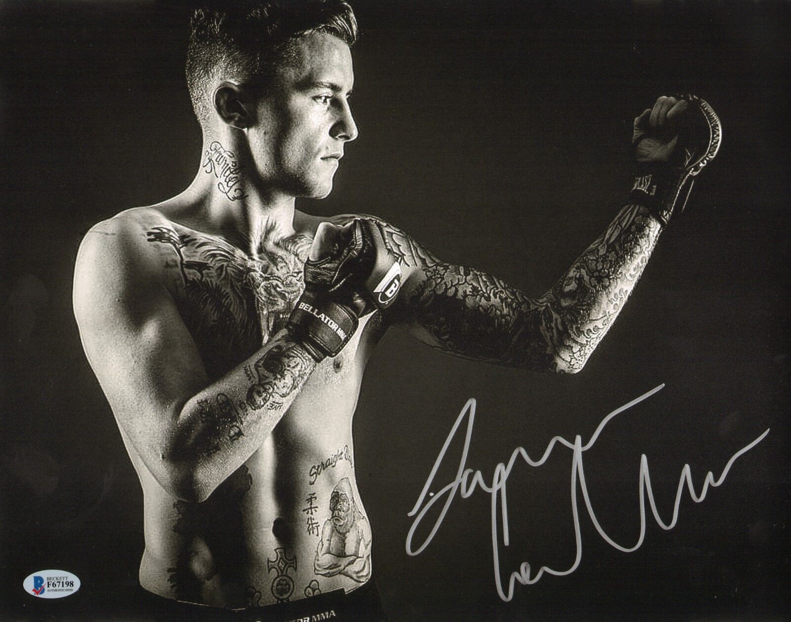 James Gallagher Signed 11x14 Photo Poster painting BAS Beckett COA Bellator MMA Picture Auto'd M