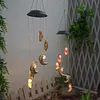 Moon Wind Chime Lamps Windbell Pendant Light LED Hanging Home Garden Decor