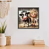 Diamond Painting-DIY Full Round Drill Girl and Cow