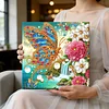(Pre-Framed)Butterfly Flower-Special Shape Diamond Painting Kit(25x25cm)