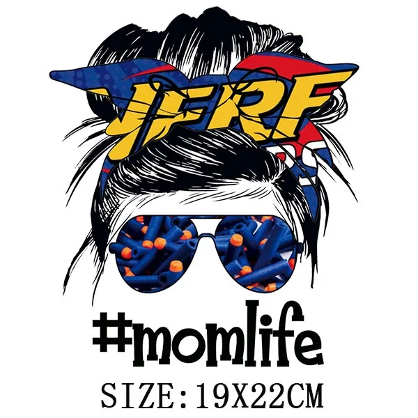 Mom&Baby Thermal Sticker On T-shirt DIY Washable Patch On Clothes Fashion Design Iron On Transfer For Hoodies Bag Decor Applique