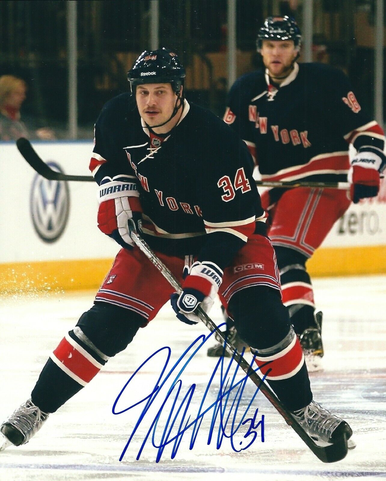 Autographed JOHN MITCHELL 8x10 New York Rangers Hockey Photo Poster painting w/ COA