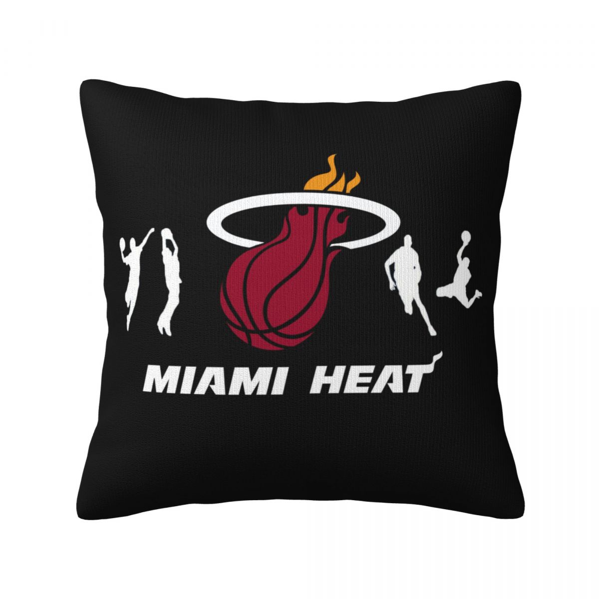 Miami Heat Black Throw Pillow Covers 18x18