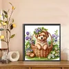 Diamond Painting - Full Round Drill - Dog Flower(Canvas|40*40cm)