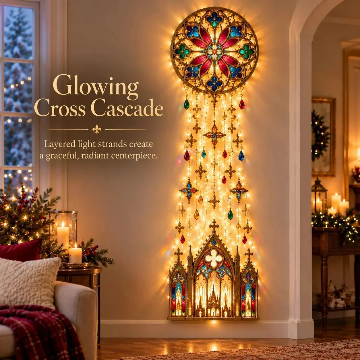 Cathedral Stained Glass Hanging Light