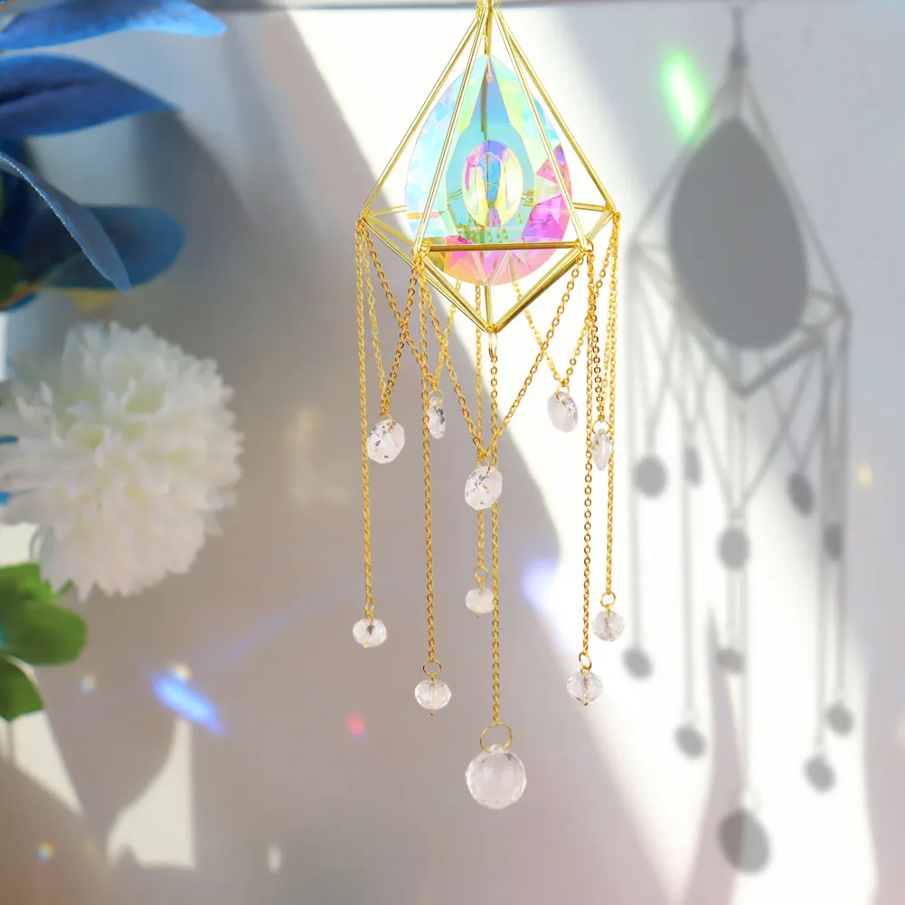 Crystal  Pipa Hanging Metal Pendant Home Garden Car Decoration