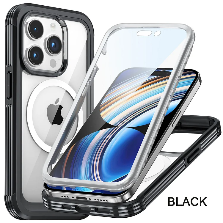 Suitable For iPhone15 Series Transparent All-Inclusive MagSafe Magnetic Phone Case