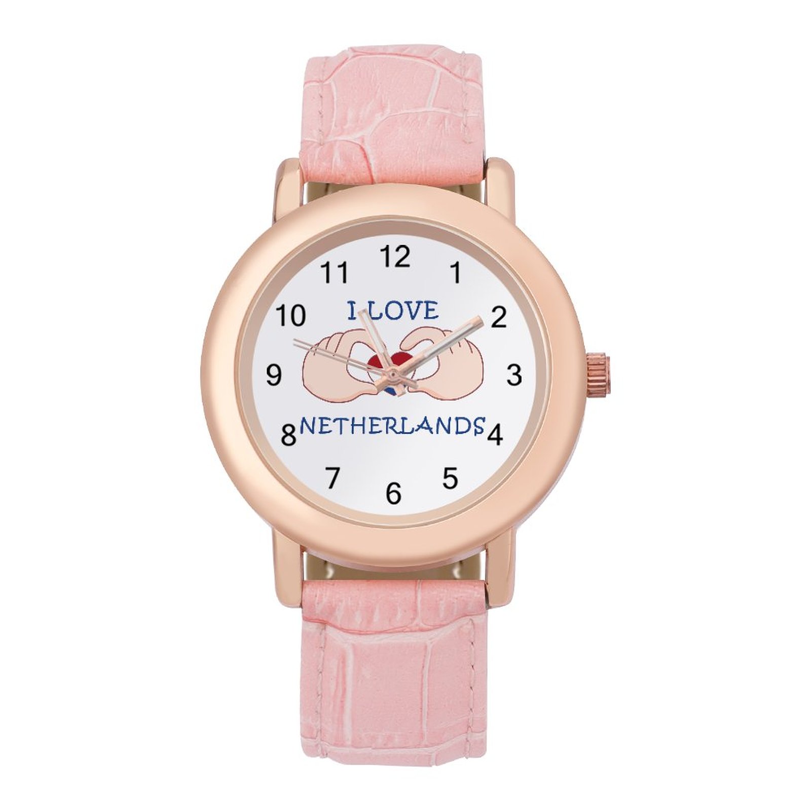 I Love Netherlands Women's Leather Strap Fashion Watches
