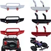 AMK TRX4M RC Front & Rear Bumper, 1/18 RC Car Metal Front Bumper for 1/18 RC Crawler Car TRX4-M Upgrade Parts