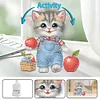 uk.everydayedeals DIY Diamond Painting Acrylic Bobble Head Decoration - Cat Apples