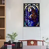 uk.everydayedeals (Limited Stock)Diamond Painting - Round AB Drills - Glass Lady(45*65cm)
