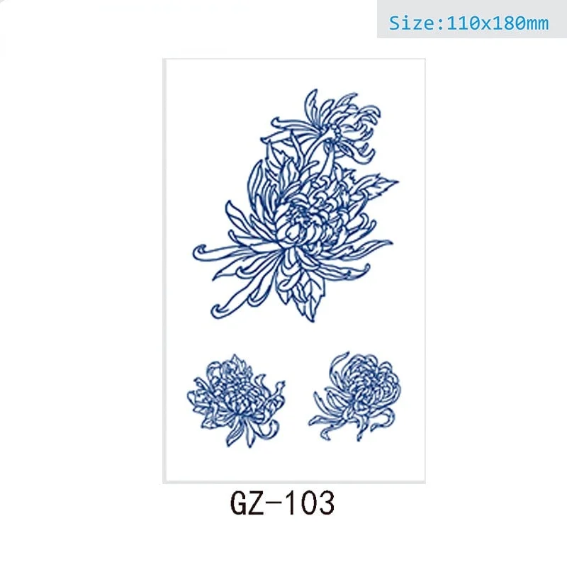 Net Red Herbal Juice Semi-permanent Waterproof Sweat-proof Tattoo Masking Scar Tattoo Sticker Herbal Juice Tattoo Sticker