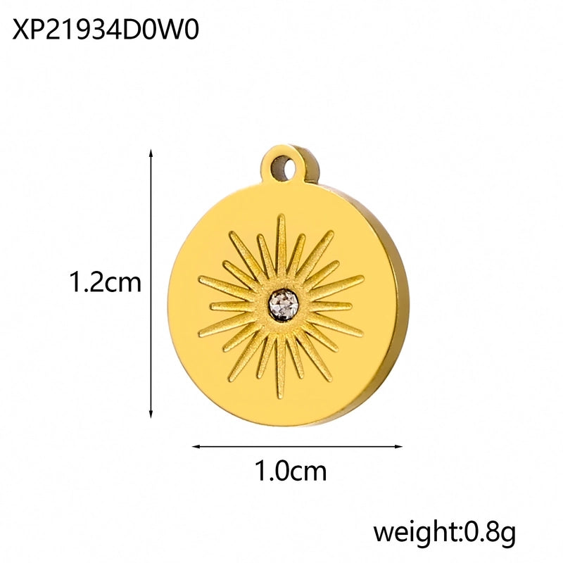 1 Piece 21*17mm 304 Stainless Steel Star Bow Knot Shell Pendant Jewelry Accessories